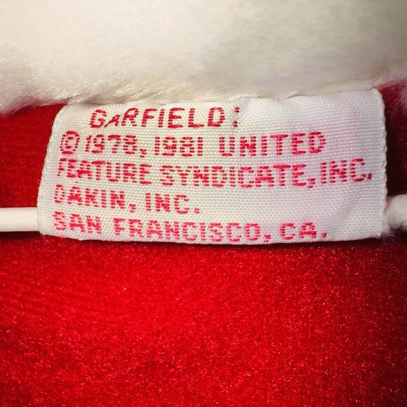 Vintage Dakin 1978/1981 Garfield Christmas Stocking Fill "R Up Red Felt Body - Picture 6 of 7